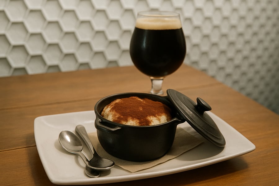 postre con cerveza negra, tiramisú, con cerveza es birramisú